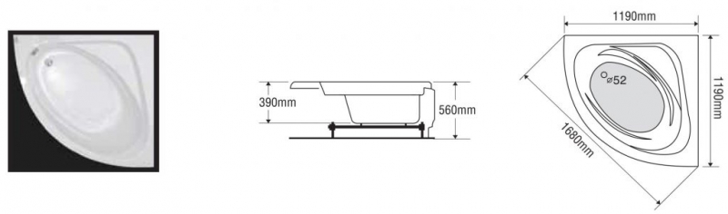 BỒN TẮM GÓC EUROCA EU1-1200