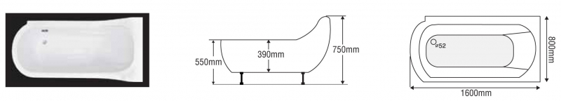 BỒN TẮM EUROCA EU3-1680