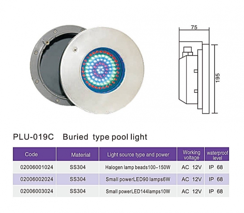 ĐÈN HỒ BƠI PLU-019C