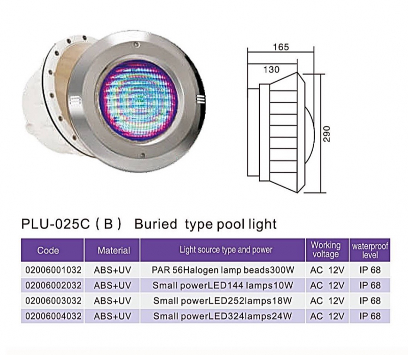 ĐÈN HỒ BƠI PLU-025C