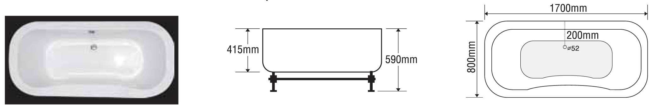 BỒN TẮM ĐỘC LẬP EUROCA EU0-1780