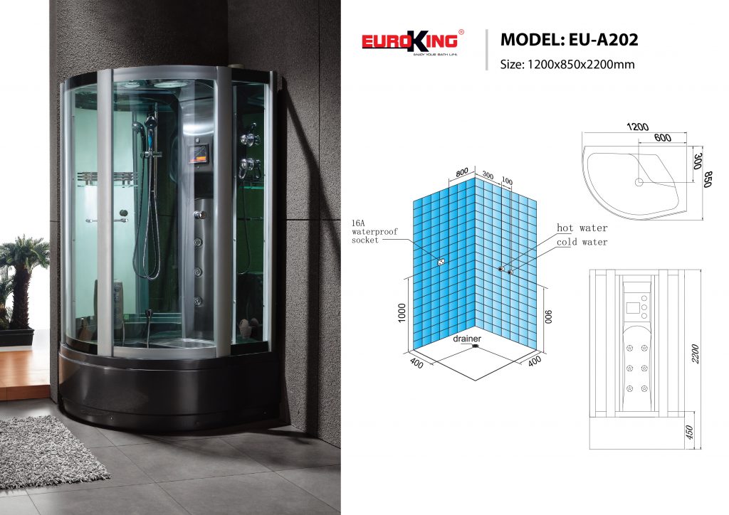 PHÒNG TẮM XÔNG HƠI NƯỚC EUROKING EU-A202