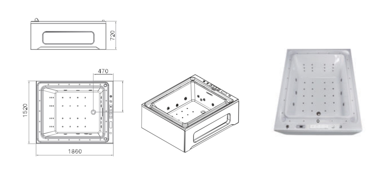 BỒN TẮM ĐÔI MASSAGE KADAWA G9268